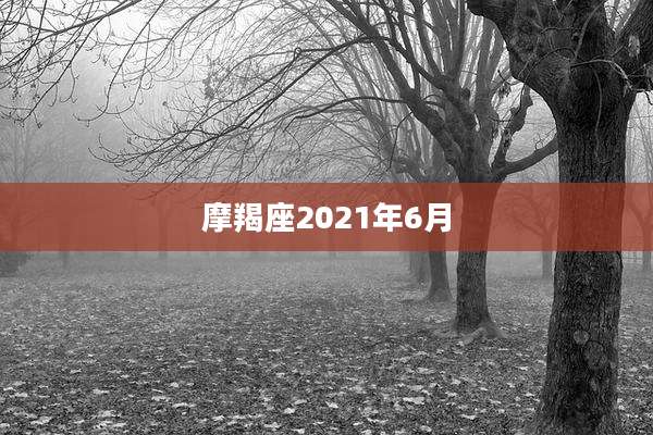 摩羯座2021年6月