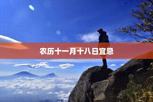农历十一月十八日宜忌