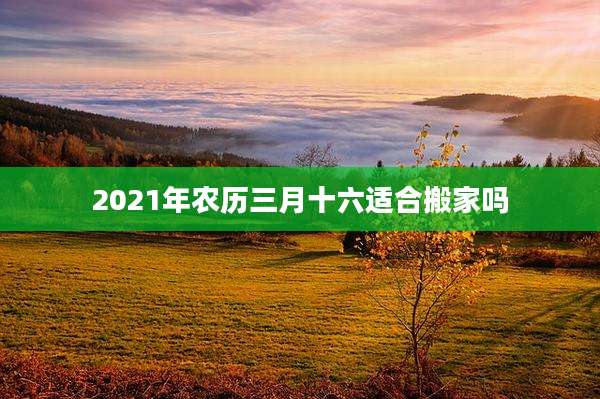 2021年农历三月十六适合搬家吗