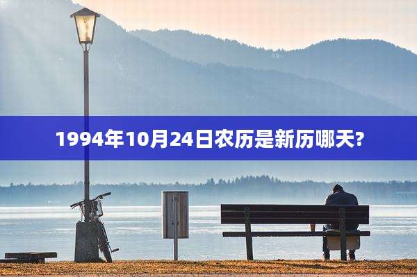 1994年10月24日农历是新历哪天?