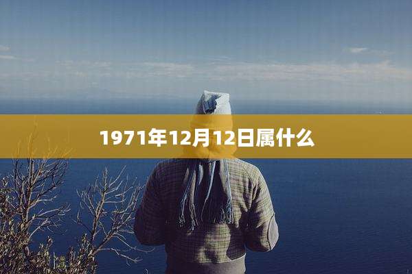 1971年12月12日属什么