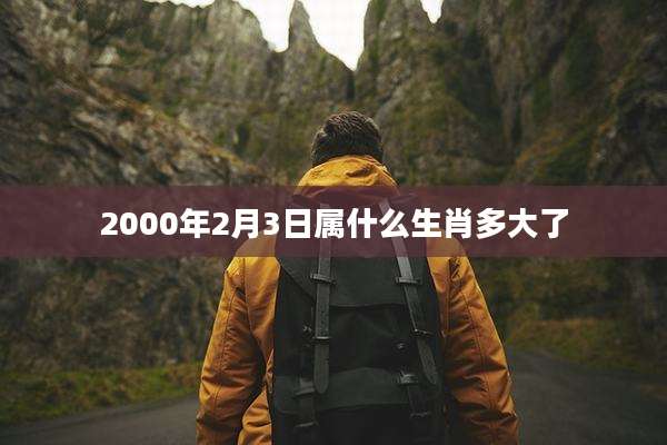 2000年2月3日属什么生肖多大了