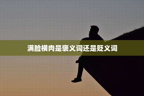 满脸横肉是褒义词还是贬义词