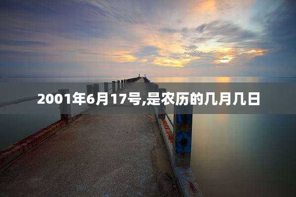 2001年6月17号,是农历的几月几日