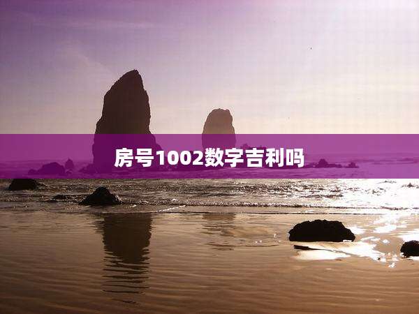 房号1002数字吉利吗