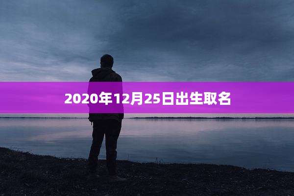 2020年12月25日出生取名