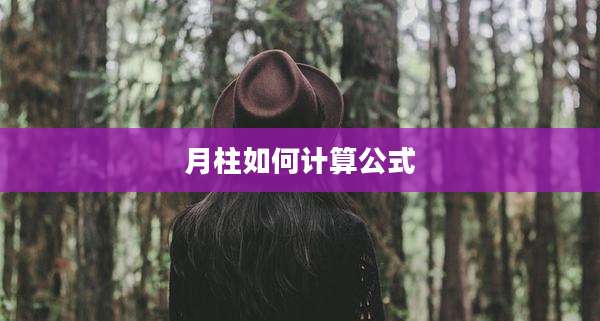 月柱如何计算公式