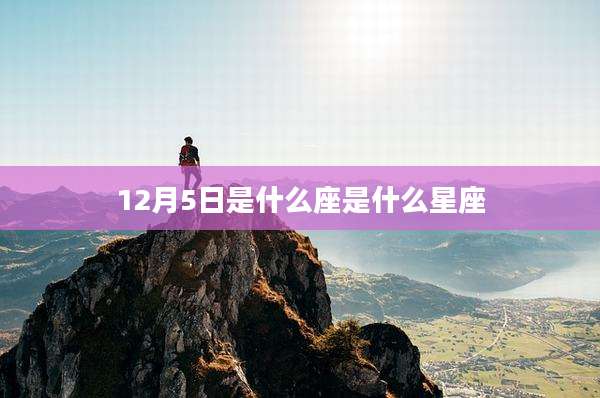 12月5日是什么座是什么星座