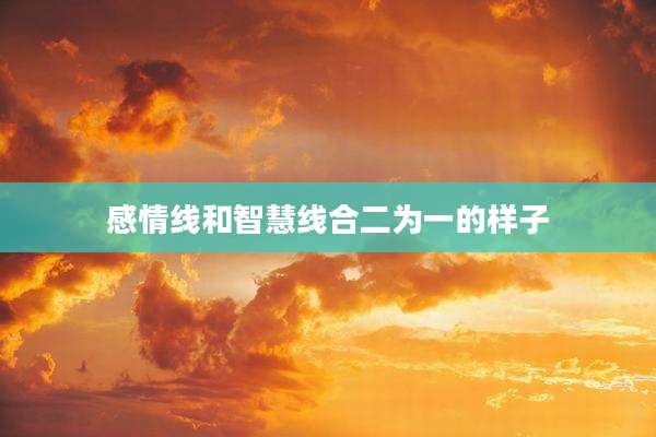 感情线和智慧线合二为一的样子