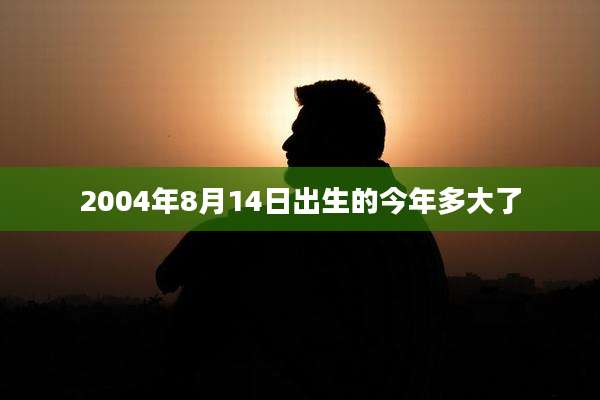 2004年8月14日出生的今年多大了