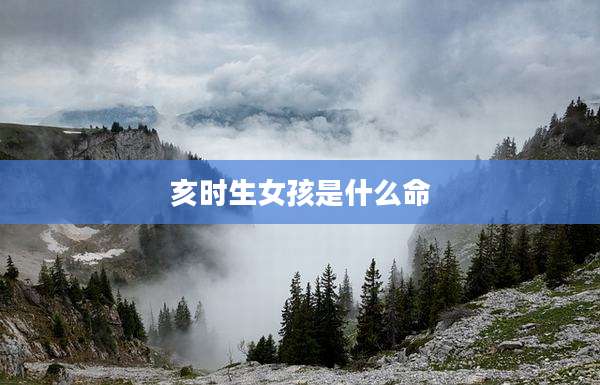亥时生女孩是什么命