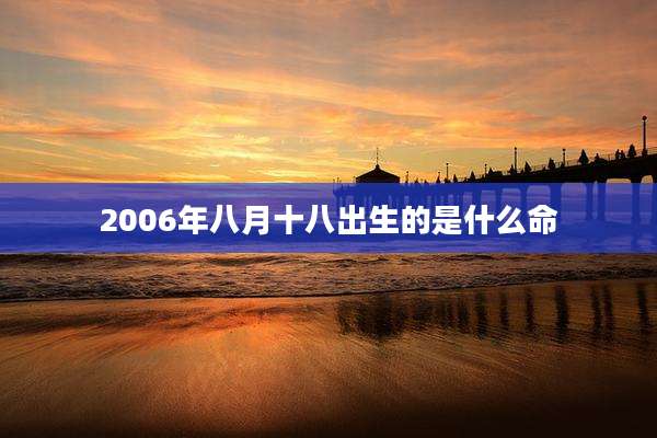 2006年八月十八出生的是什么命