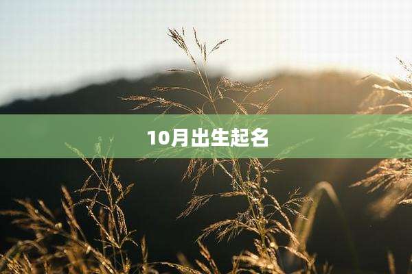 10月出生起名