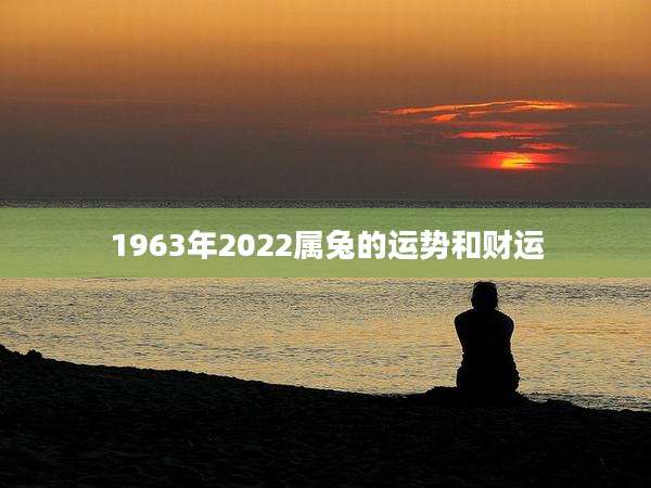 1963年2022属兔的运势和财运