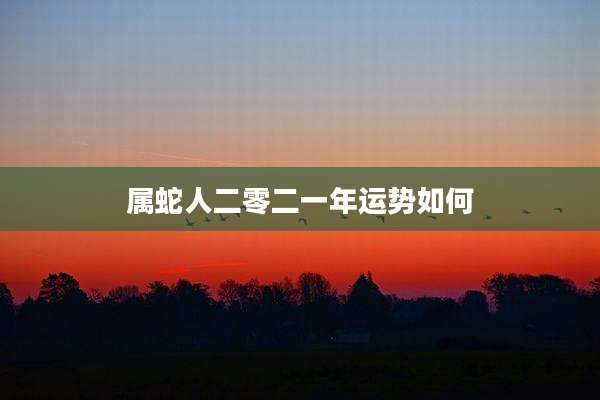 属蛇人二零二一年运势如何