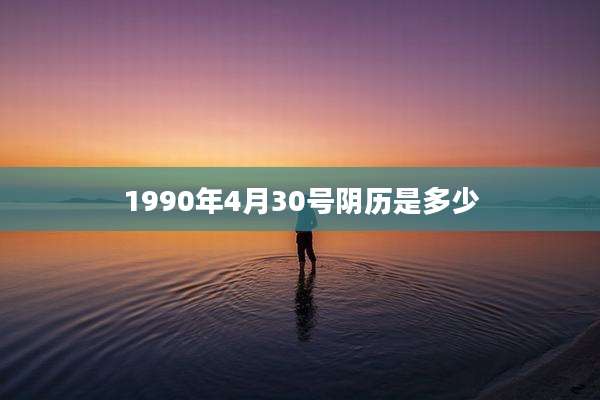 1990年4月30号阴历是多少