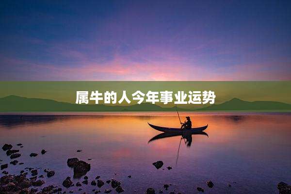 属牛的人今年事业运势
