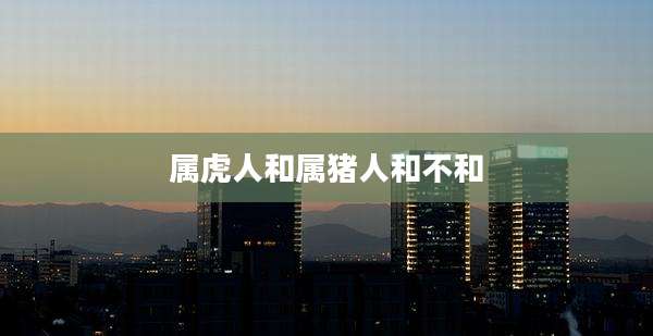 属虎人和属猪人和不和