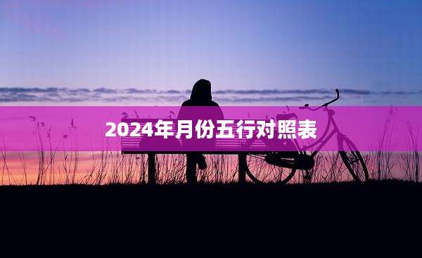 2024年月份五行对照表