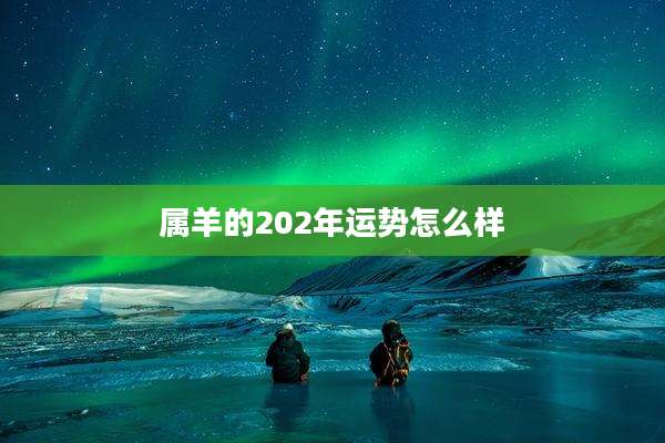 属羊的202年运势怎么样