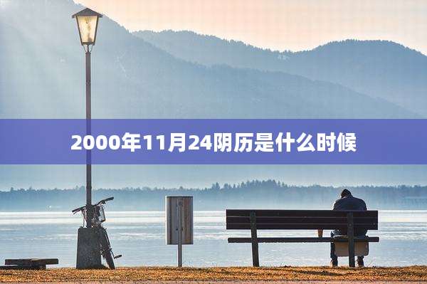 2000年11月24阴历是什么时候