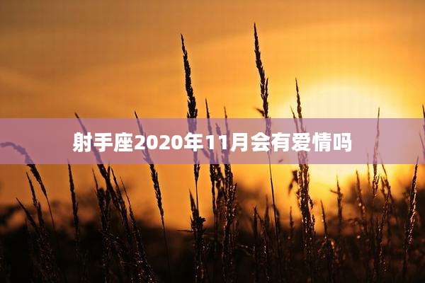 射手座2020年11月会有爱情吗