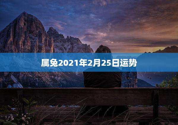 属兔2021年2月25日运势