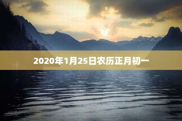 2020年1月25日农历正月初一