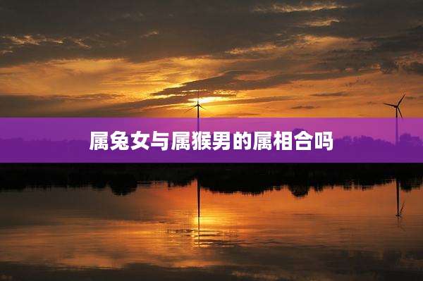属兔女与属猴男的属相合吗