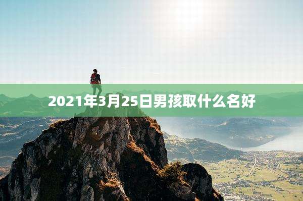 2021年3月25日男孩取什么名好