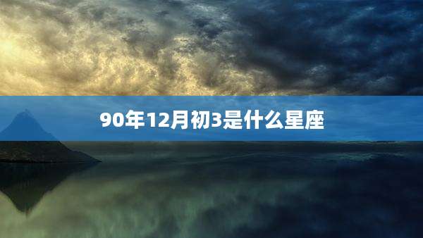 90年12月初3是什么星座