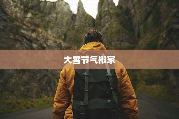 大雪节气搬家