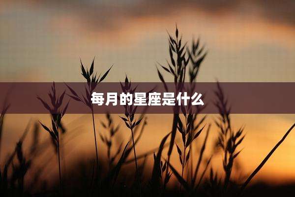 每月的星座是什么