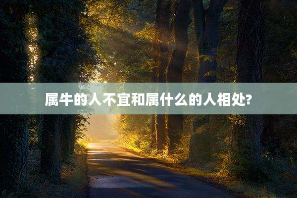 属牛的人不宜和属什么的人相处?