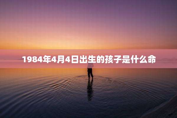 1984年4月4日出生的孩子是什么命