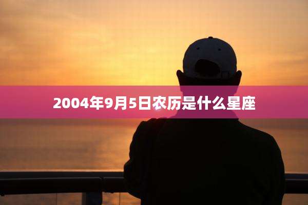 2004年9月5日农历是什么星座