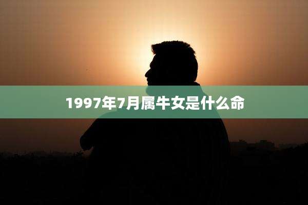 1997年7月属牛女是什么命