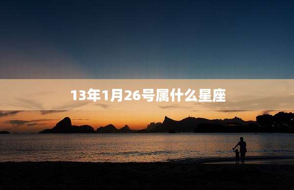 13年1月26号属什么星座