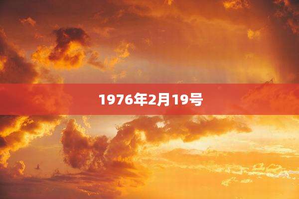 1976年2月19号