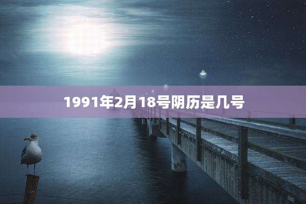 1991年2月18号阴历是几号