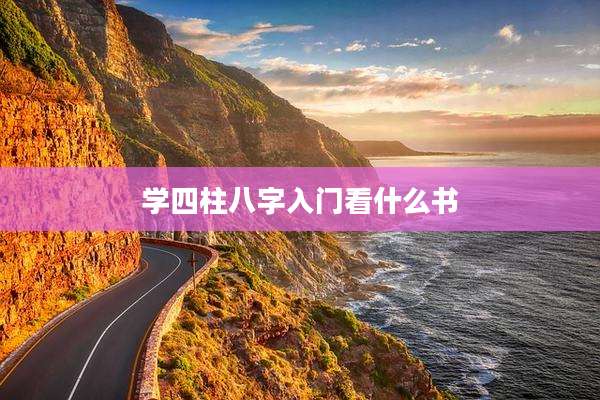 学四柱八字入门看什么书