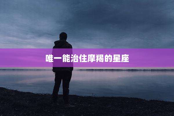 唯一能治住摩羯的星座