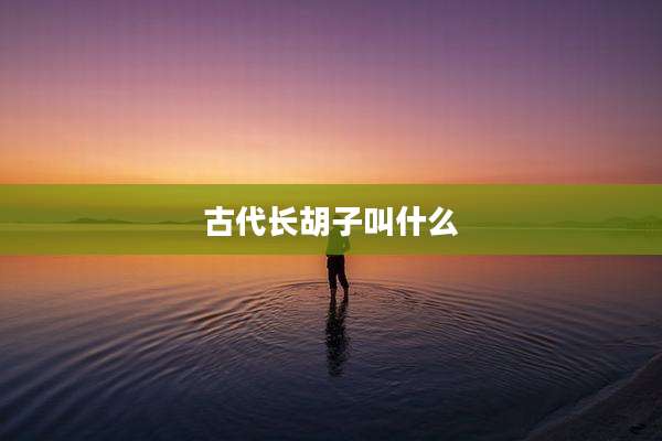 古代长胡子叫什么