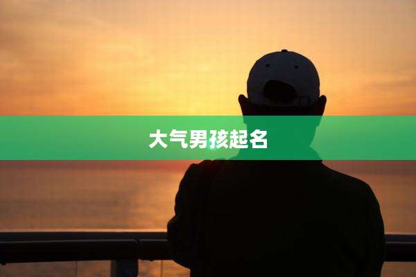 大气男孩起名