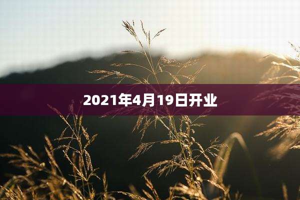 2021年4月19日开业