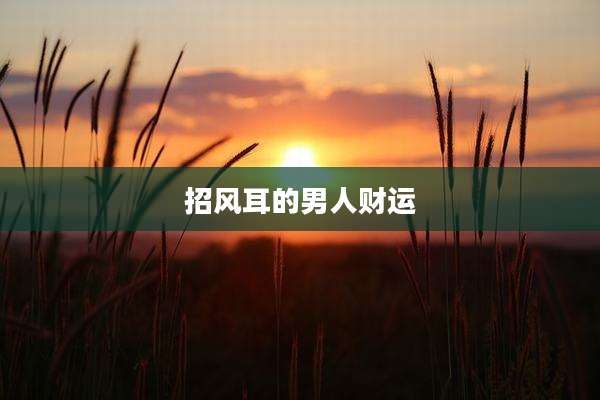 招风耳的男人财运