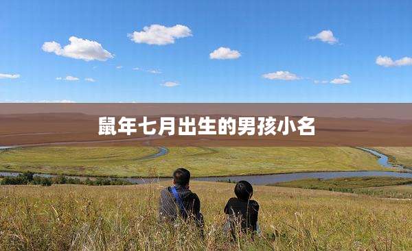 鼠年七月出生的男孩小名