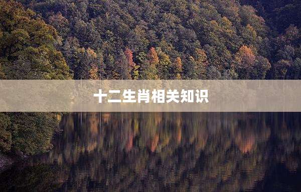 十二生肖相关知识