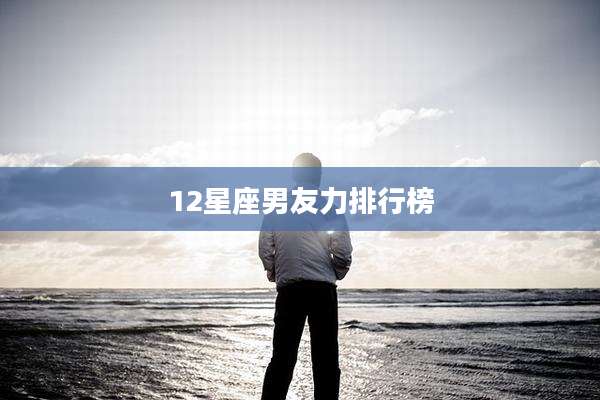 12星座男友力排行榜