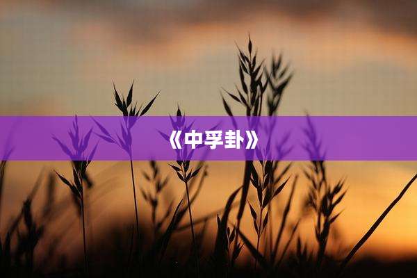 《中孚卦》